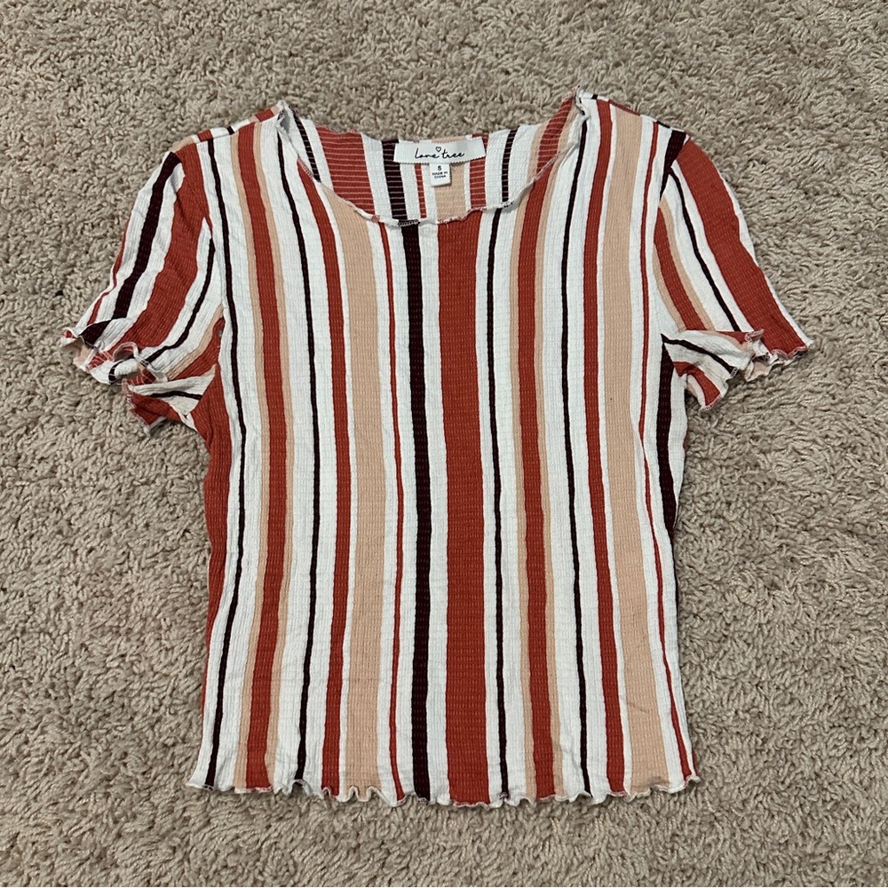 Love Tree Women's Multicolor Striped Tee